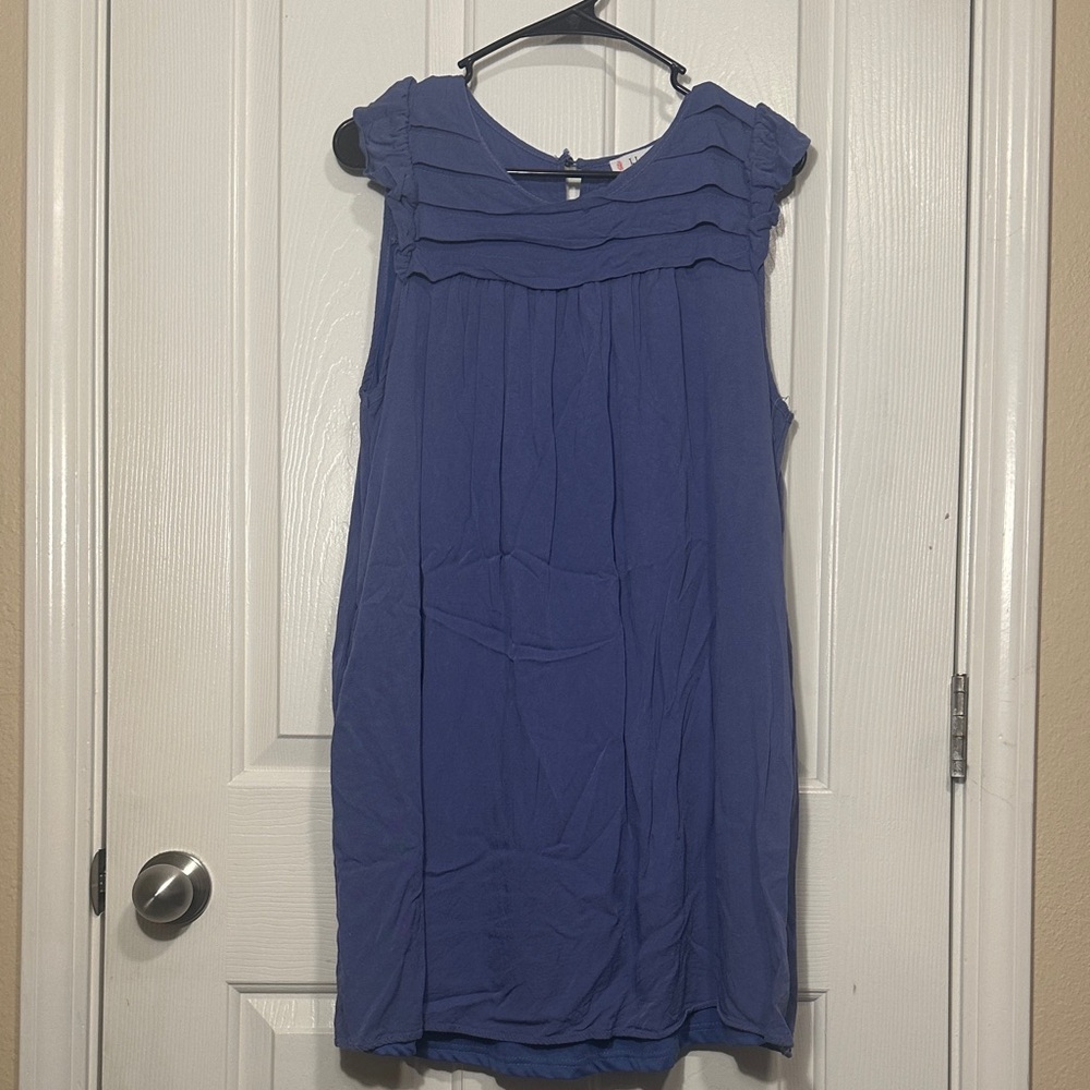 Chic Blue Ruffled Mini Dress